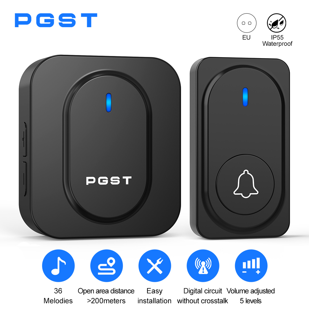 Home Security Diy - PGST Kablosuz Kapı Zili 36 Çanları
