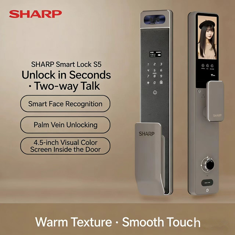 Home Security Indoor Cameras - Sharp S5-FV Tam Otomatik Akıllı Kilit