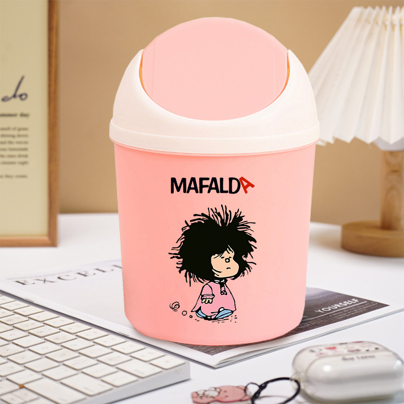 Home Security Youtube - Mafalda Mini Masaüstü Çöp Kovası Küçük