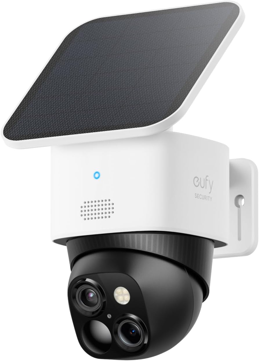 Home Security No Monthly Fee - 3K Çift Lensli Güneş Enerjili Güvenlik