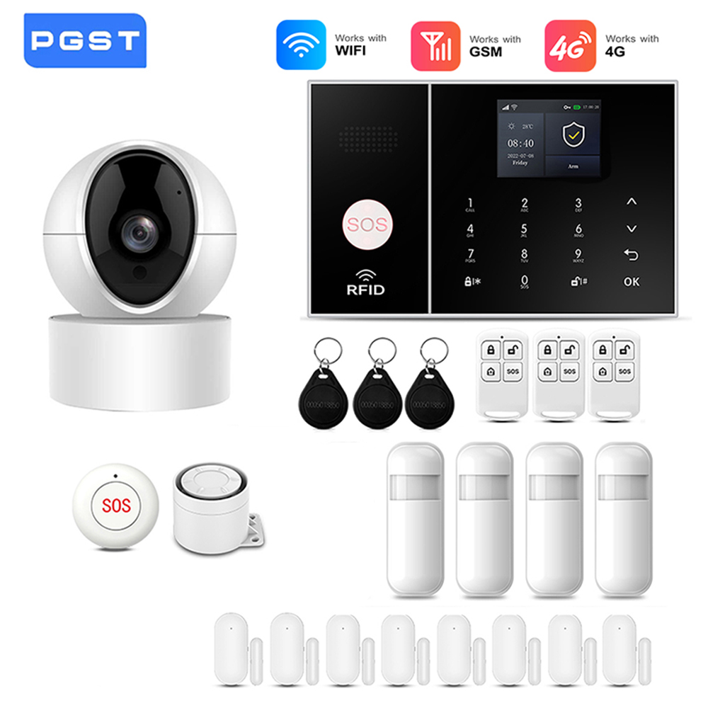 Home Security No Monthly Fee - Akıllı Ev Alarm Sistemi 4G WiFi