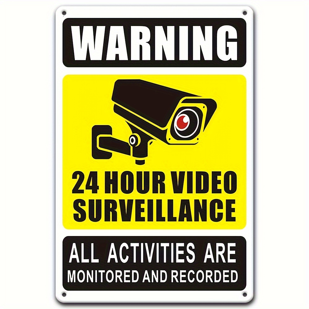 Home Security Diy - 7/24 Video Gözetim Uyarı Levhası -