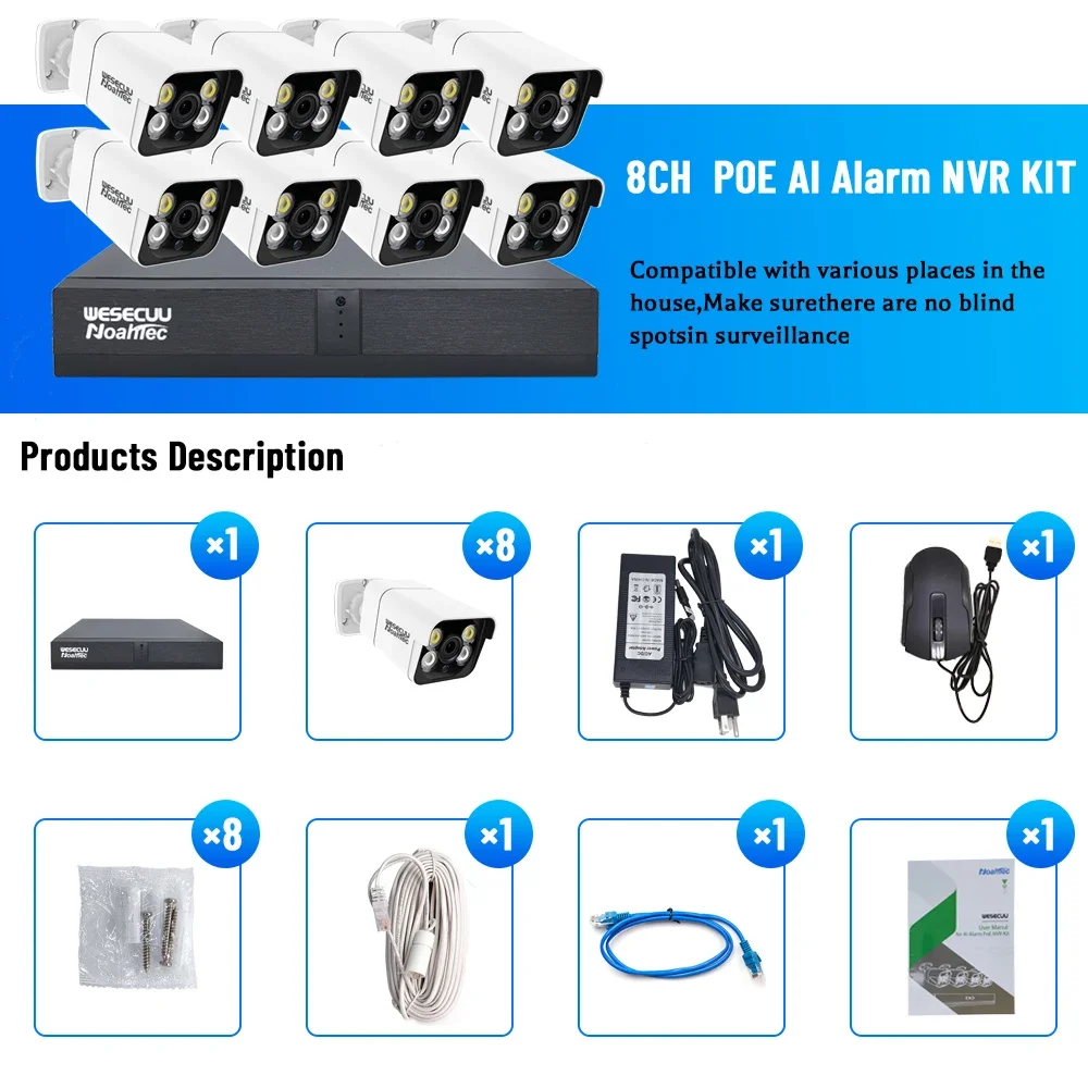 Nvr Kit 8 Channel - Üretici 5mp 4k 8mp 4 8