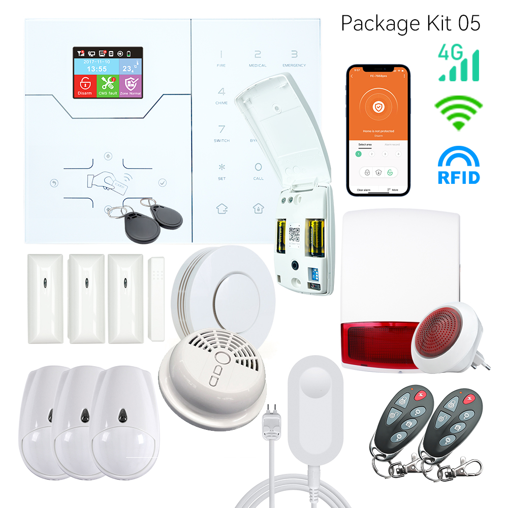 Home Security No Subscription - Akıllı Ev Alarm Merkezi HA-VGW, 4G