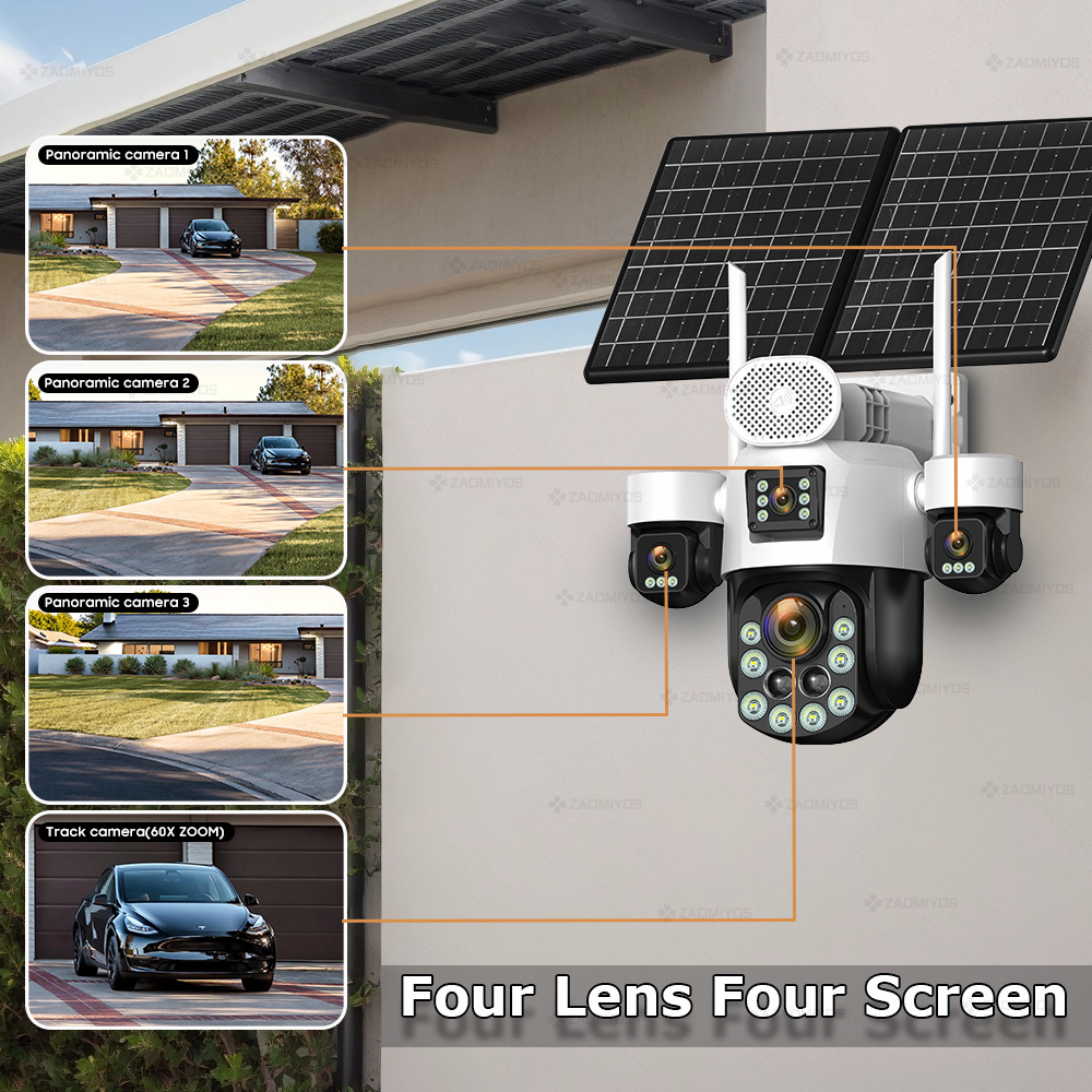 4 Lensli Dış Mekan 360 °   Gün - Home Security Diy incelemesi ve fiyatı