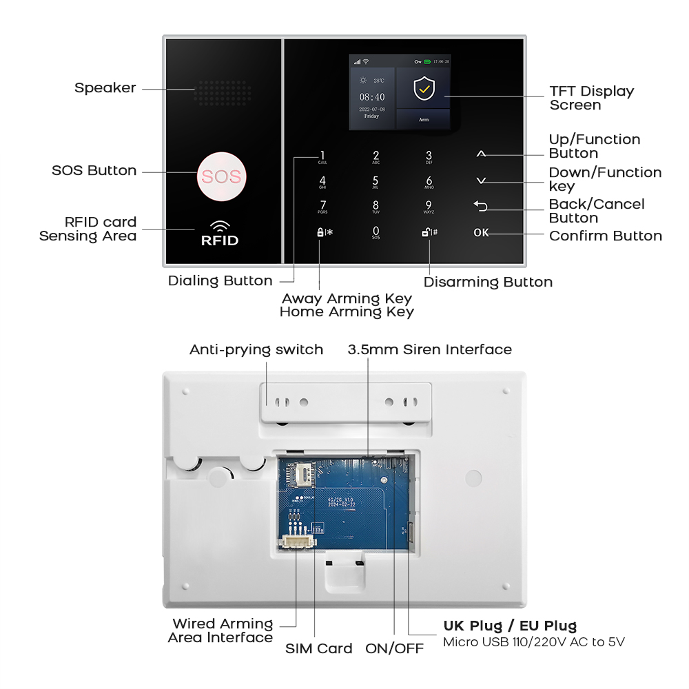 Akıllı Ev Alarm Sistemi 4G WiF - Home Security No Monthly Fee incelemesi ve fiyatı