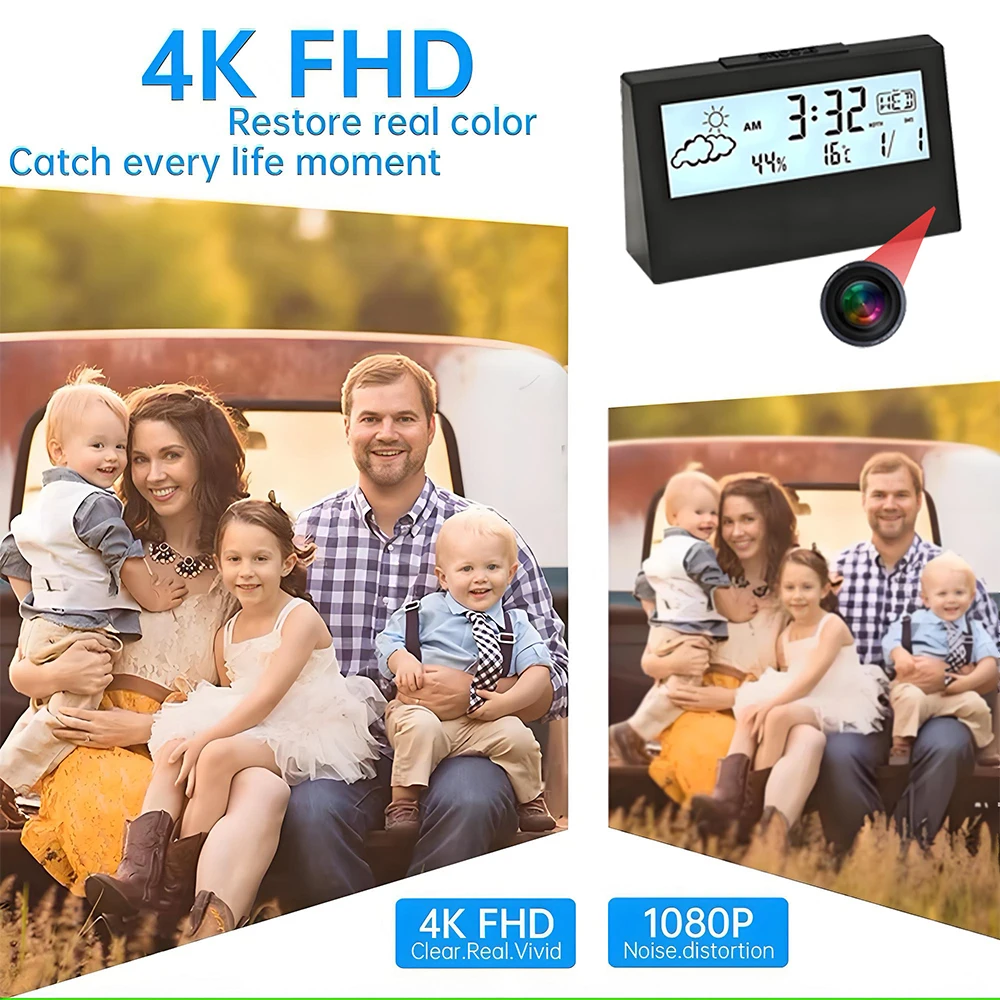 Hareket Algılamalı 4K WiFi Saa - Home Security Prices incelemesi ve fiyatı